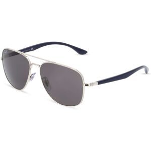 Luxottica Fashion Brillen Vertriebs GmbH Ray-Ban RB 3683 Unisex-Sonnenbrille Vollrand Quadratisch Metall-Gestell, Silber