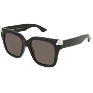 Kering Eyewear Spa Alexander McQueen AM0440S Unisex-Sonnenbrille Vollrand Quadratisch Acetat-Gestell, Schwarz