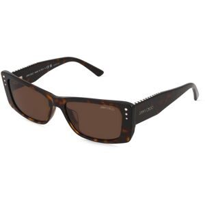 Luxottica Fashion Brillen Vertriebs GmbH Jimmy Choo 0JC5002BU Damen-Sonnenbrille Vollrand Quadratisch Acetat-Gestell, Havanna
