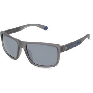 Safilo GmbH Polaroid PLD 2158/S Herren-Sonnenbrille Vollrand Quadratisch Kunststoff-Gestell, Grau