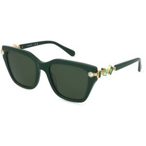 Luxottica Fashion Brillen Vertriebs GmbH Swarovski SK6041 Damen-Sonnenbrille Vollrand Geometrisch Acetat-Gestell, Grün