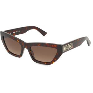 Safilo GmbH Moschino MOS182/S Damen-Sonnenbrille Vollrand Cat Eye Acetat-Gestell, Havanna