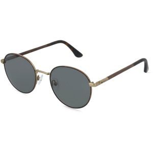 Masterdis Woodfellas 11754 HALCYON Unisex-Sonnenbrille Vollrand Rund Metall-Gestell, Havanna