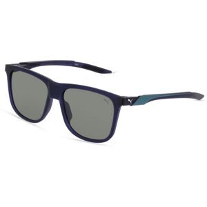 Kering Eyewear Spa Puma PU0360S Herren-Sonnenbrille Vollrand Quadratisch Kunststoff-Gestell, Blau