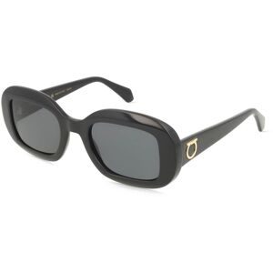 Marchon Germany GmbH Ferragamo SF2038S Unisex-Sonnenbrille Vollrand Oval Acetat-Gestell, Schwarz