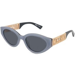 Safilo GmbH Moschino 160/S Damen-Sonnenbrille Vollrand Oval Metall-Gestell, Blau