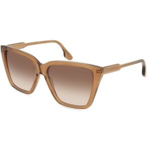 Marchon Germany GmbH Victoria Beckham VB655S Unisex-Sonnenbrille Vollrand Quadratisch Acetat-Gestell, Braun
