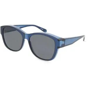 Safilo GmbH Polaroid PLD 9019/S Fitover Unisex-Sonnenbrille Vollrand Eckig Kunststoff-Gestell, Blau