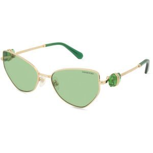 Luxottica Fashion Brillen Vertriebs GmbH Swarovski SK7003 Damen-Sonnenbrille Vollrand Quadratisch Metall-Gestell, Gold