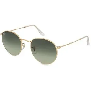 Luxottica Fashion Brillen Vertriebs GmbH Ray-Ban 0RB3447 ROUND METAL Herren-Sonnenbrille Vollrand Rund Metall-Gestell, Gold