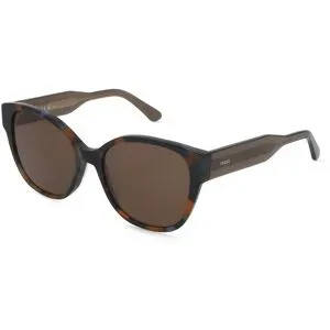 Safilo GmbH Fossil FOS 2170/G/S Damen-Sonnenbrille Vollrand Cat Eye Acetat-Gestell, Braun