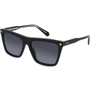 Safilo GmbH Polaroid PLD 4164/S/X Damen-Sonnenbrille Vollrand Quadratisch Acetat-Gestell, Schwarz