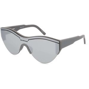Kering Eyewear Spa Balenciaga BB0004S Unisex-Sonnenbrille Vollrand Monoscheibe Acetat-Gestell, Grau