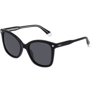 Safilo GmbH Polaroid PLD 4151/S/X Damen-Sonnenbrille Vollrand Butterfly Acetat-Gestell, Schwarz