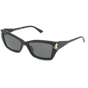 Luxottica Fashion Brillen Vertriebs GmbH Jimmy Choo JC5011U Damen-Sonnenbrille Vollrand Cat Eye Acetat-Gestell, Schwarz