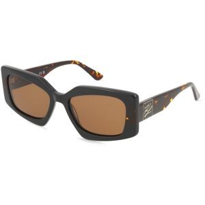 Marchon Germany GmbH Karl Lagerfeld KL6206S Damen-Sonnenbrille Vollrand Eckig Acetat-Gestell, Schwarz