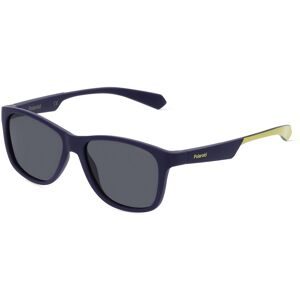 Safilo GmbH Polaroid PLD 8052/S Unisex-Sonnenbrille Vollrand Quadratisch Kunststoff-Gestell, Blau