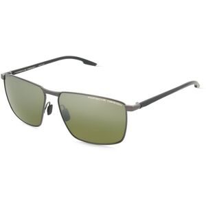 DE RIGO Vision D.A.CH. GmbH Porsche Design P8948 Unisex-Sonnenbrille Vollrand Quadratisch Edelstahl-Gestell, Schwarz