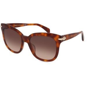 Safilo GmbH Rag & Bone RNB1088/G/S Damen-Sonnenbrille Vollrand Quadratisch Acetat-Gestell, Havanna