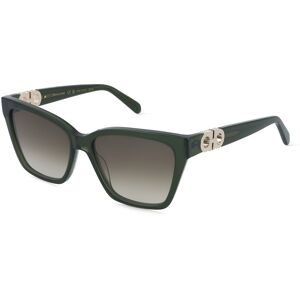 Marchon Germany GmbH Ferragamo SF2110S Damen-Sonnenbrille Vollrand Eckig Acetat-Gestell, Grün