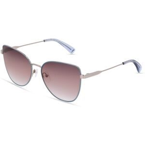 Marchon Germany GmbH Longchamp LO165S Damen-Sonnenbrille Vollrand Butterfly Metall-Gestell, Blau