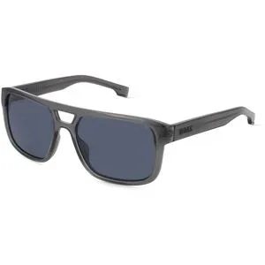 Safilo GmbH Boss 1648/S Herren-Sonnenbrille Vollrand Quadratisch Kunststoff-Gestell, Grau