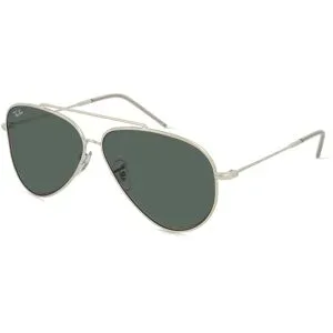 Luxottica Fashion Brillen Vertriebs GmbH Ray-Ban RBR0101S AVIATOR REVERSE Unisex-Sonnenbrille Vollrand Pilot Metall-Gestell, Silber