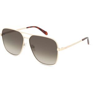 Safilo GmbH Fossil 3154/G/S Damen-Sonnenbrille Vollrand Quadratisch Edelstahl-Gestell, Gold