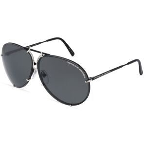 DE RIGO Vision D.A.CH. GmbH Porsche Design 8478 - mit Wechselgläsern Unisex-Sonnenbrille Vollrand Pilot Metall-Gestell, Schwarz