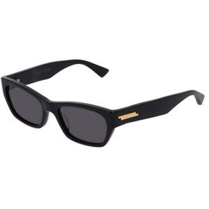 Kering Eyewear Spa Bottega Veneta BV1143S Damen-Sonnenbrille Vollrand Butterfly Kunststoff-Gestell, Schwarz