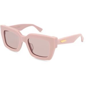 Kering Eyewear Spa Bottega Veneta BV1212S Unisex-Sonnenbrille Vollrand Quadratisch Acetat-Gestell, Pink
