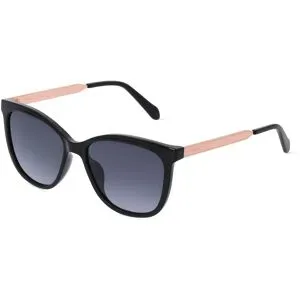 Safilo GmbH Fossil 3142/S Damen-Sonnenbrille Vollrand Quadratisch Kunststoff-Gestell, Schwarz