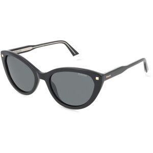 Safilo GmbH Polaroid 207381 Damen-Sonnenbrille Vollrand Cat Eye Acetat-Gestell, Schwarz