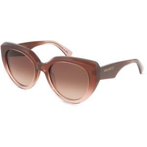 DE RIGO Vision D.A.CH. GmbH Nina Ricci SNR404 Damen-Sonnenbrille Vollrand Butterfly Acetat-Gestell, Braun
