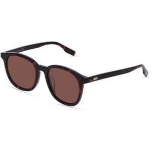 Kering Eyewear Spa Alexander McQueen MQ0303SK Unisex-Sonnenbrille Vollrand Oval Kunststoff-Gestell, Havanna