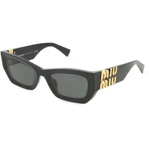 Luxottica Fashion Brillen Vertriebs GmbH Miu Miu MU09WS Damen-Sonnenbrille Vollrand Eckig Acetat-Gestell, Schwarz