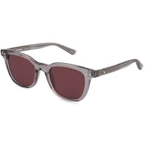 Kering Eyewear Spa Montblanc MB0320S Unisex-Sonnenbrille Vollrand Rund Acetat-Gestell, Grau