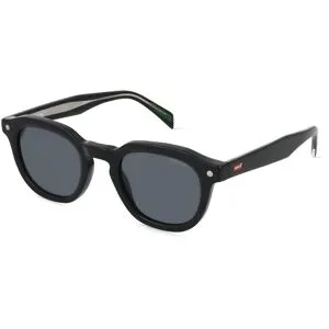 Safilo GmbH Levi?s LV 5052/S Unisex-Sonnenbrille Vollrand Panto Acetat-Gestell, Schwarz