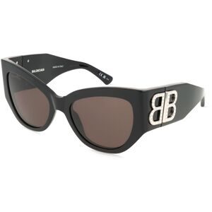 Kering Eyewear Spa Balenciaga BB0322S Damen-Sonnenbrille Vollrand Butterfly Acetat-Gestell, Schwarz