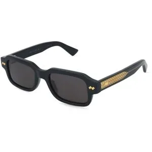 Kering Eyewear Spa Bottega Veneta BV1442S Herren-Sonnenbrille Vollrand Eckig Acetat-Gestell, Schwarz