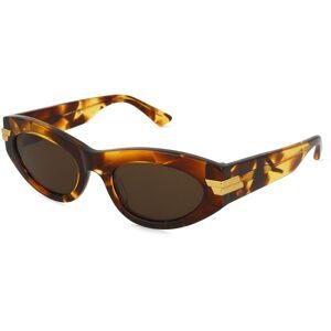 Kering Eyewear Spa Bottega Veneta BV1189S Unisex-Sonnenbrille Vollrand Butterfly Kunststoff-Gestell, Havanna