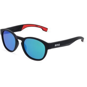 Safilo GmbH Boss 1452/S Herren-Sonnenbrille Vollrand Panto Kunststoff-Gestell, Schwarz