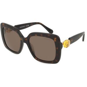 Luxottica Fashion Brillen Vertriebs GmbH Swarovski SK6001 Damen-Sonnenbrille Vollrand Quadratisch Acetat-Gestell, Havanna