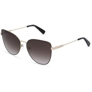 Marchon Germany GmbH Longchamp LO165S Damen-Sonnenbrille Vollrand Butterfly Metall-Gestell, Schwarz