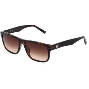 DE RIGO Vision D.A.CH. GmbH Fila FIASFI208 Unisex-Sonnenbrille Vollrand Quadratisch Kunststoff-Gestell, Havanna
