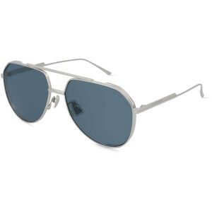 Kering Eyewear Spa Bottega Veneta BV1465S Unisex-Sonnenbrille Vollrand Pilot Metall-Gestell, Silber