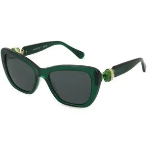 Luxottica Fashion Brillen Vertriebs GmbH Swarovski 0SK6018 Damen-Sonnenbrille Vollrand Cat Eye Acetat-Gestell, Grün