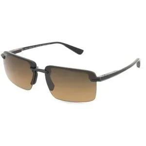 Kering Eyewear Spa Maui Jim MJ0626S Laulima Unisex-Sonnenbrille Randlos Eckig Kunststoff-Gestell, Havanna