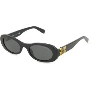 Luxottica Fashion Brillen Vertriebs GmbH Miu Miu MU 06ZS Damen-Sonnenbrille Vollrand Oval Acetat-Gestell, Schwarz