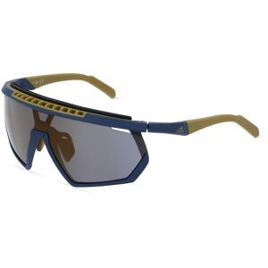 Marcolin Deutschland GmbH Adidas SP0029-H Unisex-Sonnenbrille Vollrand Monoscheibe Kunststoff-Gestell, Blau
